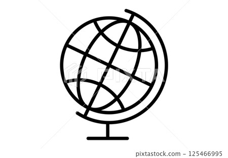 地球簡單圖示向量插圖 地球簡單圖示向量插圖 125466995