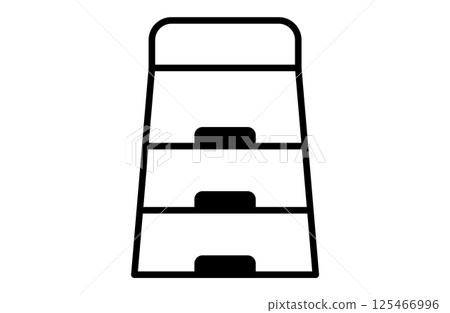 Simple icon of vaulting box, vector illustration 125466996