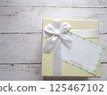 Gift box and card Copy space left 125467102