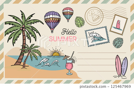 seamless, tropical, vector 125467969