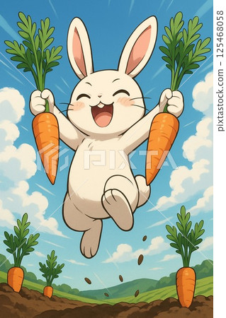 Harvesting rabbits 125468058