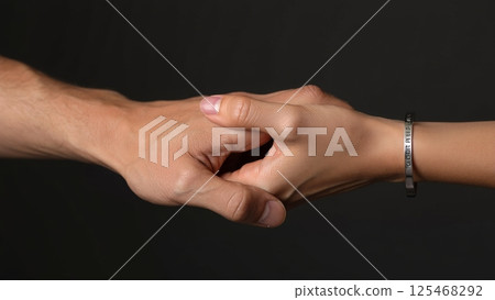 Two people holding hands Relationship and Missed Connections Concept Two people holding hands Relationship and Missed Connections Concept 125468292