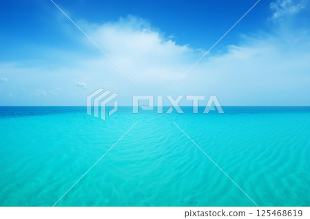 Beautiful summer sea image AI generated image 125468619