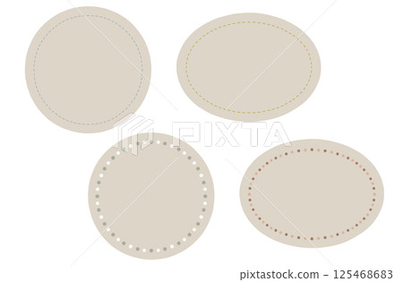 棕褐色框架集:圓形與橢圓形 棕褐色框架集:圓形與橢圓形 125468683