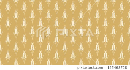 Rye harvest autumn seamless pattern 125468728