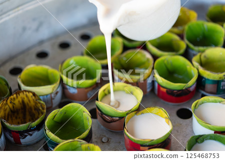 Nian gao or Chinese New Year's cake is sweet food 125468753