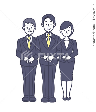 Illustration of three people in suits 125469496