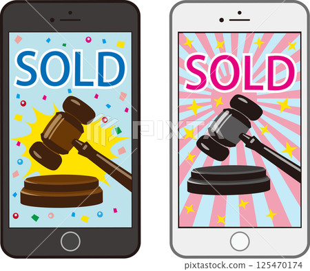 智慧型手機拍賣得標螢幕設置 智慧型手機拍賣得標螢幕設置 125470174