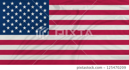 United States of America Flag Wind Waving Close Up USA 125470209