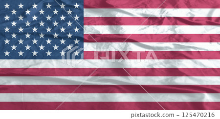 United States of America Flag Wind Waving Close Up USA 125470216