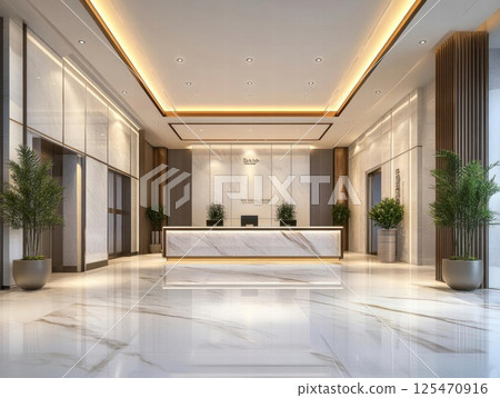 luxury living room with luxury decor 125470916