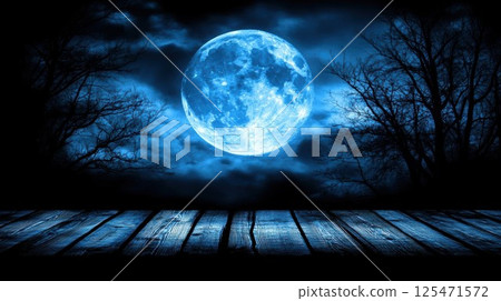full moon over dark background full moon over dark background 125471572