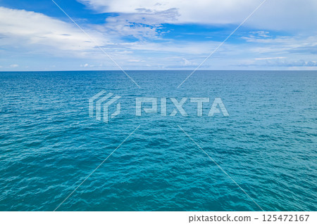 Aerial view beautiful sea surface nature background,Amazing waves texture ocean sea background 125472167