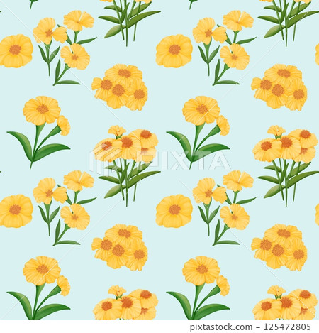 Vintage Borage Seamless Floral Pattern Light...-插圖素材 [125472805] - PIXTA圖庫