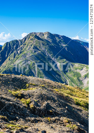 From Mt. Arakawa to Mt. Akaishi and Mt. Ko-Akaishi. Southern Alps. Climbing Mt. Akuzawa and Mt. Arakawa. From Mt. Arakawa to Mt. Akaishi and Mt. Ko-Akaishi. Southern Alps. Climbing Mt. Akuzawa and Mt. Arakawa. 125473874