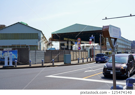 Sumitomo Heavy Industries, former Uraga Factory (Uraga Dock) seen from in front of Uraga Station 125474140