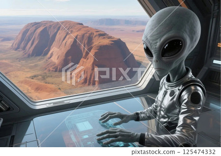 從不明飛行物上看到的艾爾斯岩 125474332