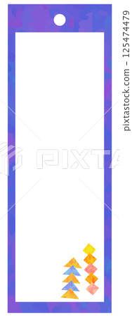 Illustration of a strip of paper with triangles, diamond decoration, Tanabata material, vector 125474479