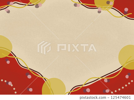 Japanese style pop shape Red 3 Japanese style pop shape Red 3 125474601