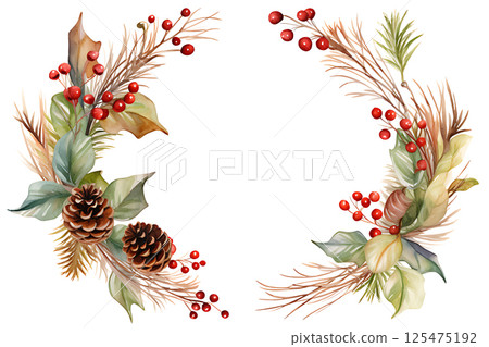 Watercolor painting Realistic Autumn natural leaves set botanical on white background. Watercolor painting Realistic Autumn natural leaves set botanical on white background. 125475192