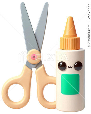 3D Stationery Cartoon, Stationery Cartoon, Stationery store 125475536