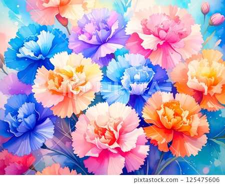 colorful flower background 125475606