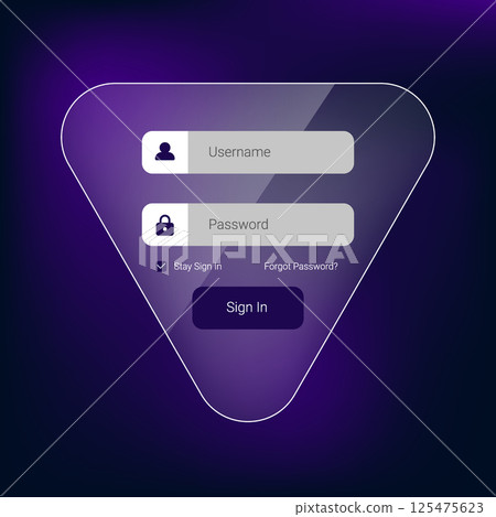 Modern Gradient Login UI Template Design Modern Gradient Login UI Template Design 125475623