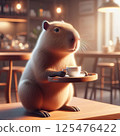 Capybara Barista: Cozy Coffee Break 125476422