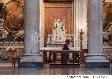 Papal Basilica of Saint Mary Major interior in Rome, Italy. Papal Basilica of Saint Mary Major interior in Rome, Italy. 125476429