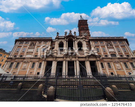 Papal Basilica of Saint Mary Major exterior in Rome, Italy. Papal Basilica of Saint Mary Major exterior in Rome, Italy. 125476433
