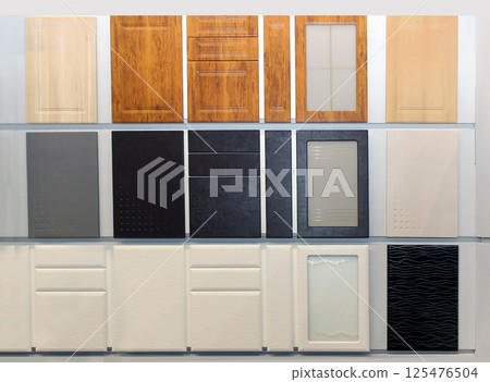 Wooden cabinets door samples 125476504
