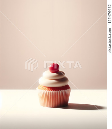 精美香草油杯，盒子上有雞蛋和櫻花，西式甜點寬幅公告海報告材料表 125476682