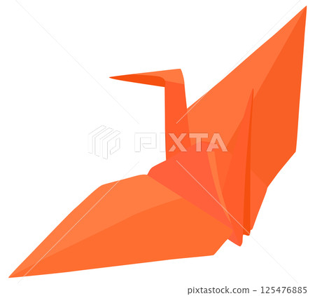 Crane Origami Warm colors Vector material Crane Origami Warm colors Vector material 125476885