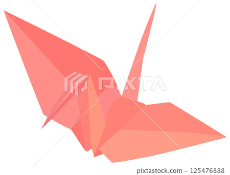 Crane origami pink vector material Crane origami pink vector material 125476888