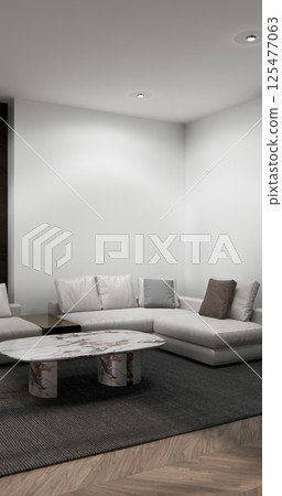Modern room interior modern style and sofa and decoration Modern room interior modern style and sofa and decoration 125477063