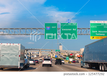 Houston Katy Freeway Fwy in Texas USA Houston Katy Freeway Fwy in Texas USA 125477292