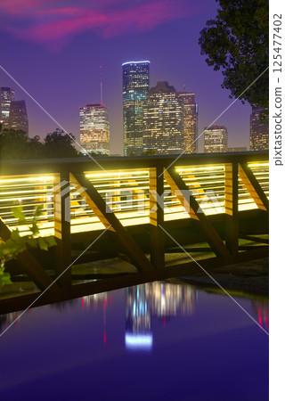 Houston sunset skyline from Texas US 125477402