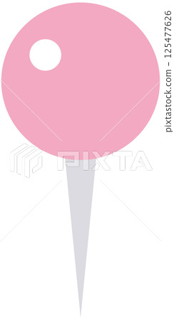 Simple round map pin illustration (pink) Simple round map pin illustration (pink) 125477626