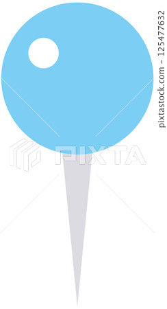 Simple round map pin illustration (light blue) 125477632