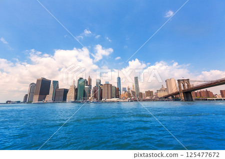 Brooklyn Bridge and Manhattan skyline New York Brooklyn Bridge and Manhattan skyline New York 125477672