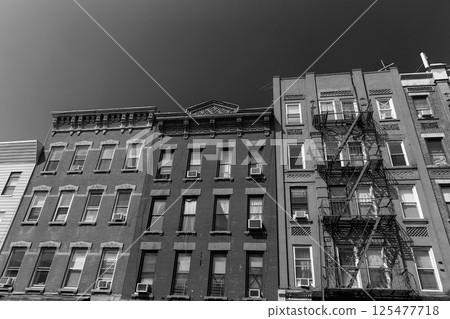 Brooklyn brickwall facades in New York US 125477718