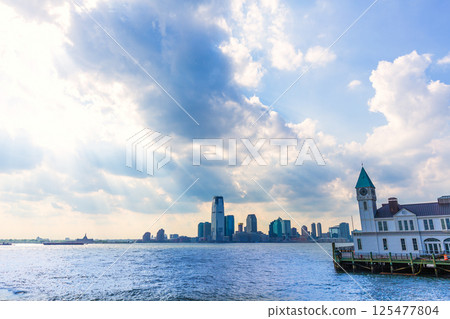 Pier A in Battery Park Manhattan skyline New York and Jersey Pier A in Battery Park Manhattan skyline New York and Jersey 125477804