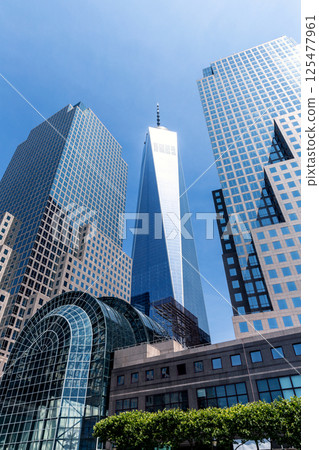 Freedom Tower from Harbor Manhattan New York 125477961