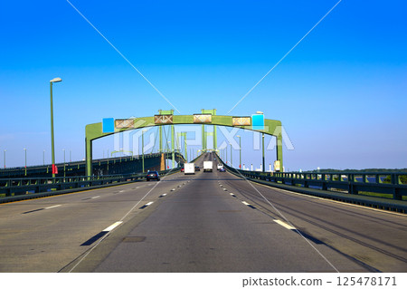 Delaware memorial bridge road in USA Delaware memorial bridge road in USA 125478171