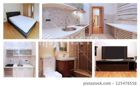 Modern apartment interior Modern apartment interior 125478556