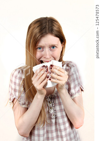 Sad woman crying Sad woman crying 125478573