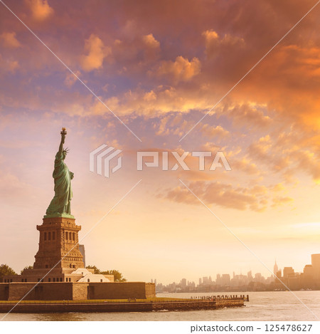 Statue of Liberty New York and Manhattan USA Statue of Liberty New York and Manhattan USA 125478627