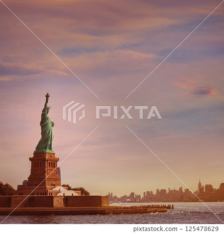 Statue of Liberty New York and Manhattan USA Statue of Liberty New York and Manhattan USA 125478629