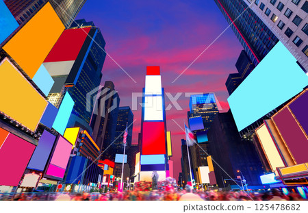 Times Square Manhattan New York deleted ads Times Square Manhattan New York deleted ads 125478682