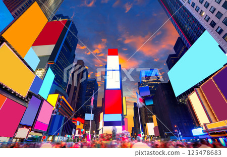 Times Square Manhattan New York deleted ads 125478683